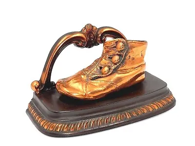 Vintage L.e. Mason Boston Co Copper Baby Shoe Single Bookend • $24.99