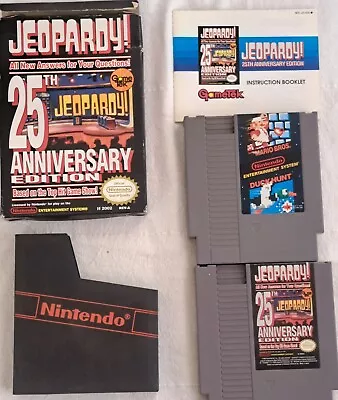 NES Lot - Jeopardy! Complete Box Sleeve Manual - Mario Brothers Duck Hunt • $11.95