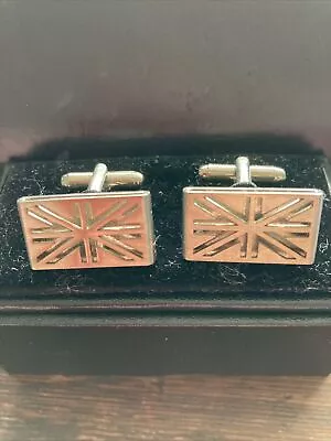 Union Jack Cufflinks With Box! • £4