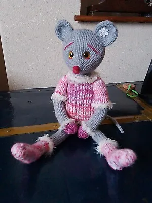 Hand Knitted Soft Toy Mouse • £10