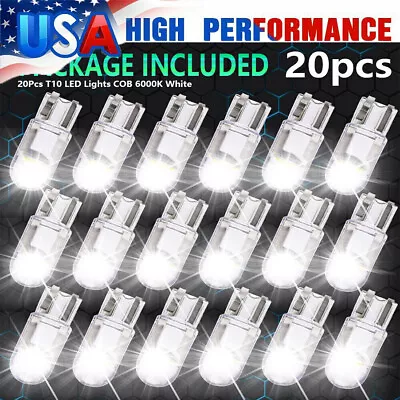 20pcs White T10 194 168 W5W 2825 LED License Plate Interior Light Bulb 6000K US • $3.70