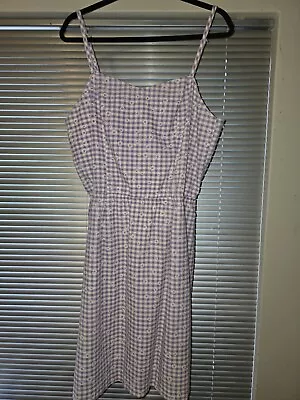 City Chic Gingham Daisy Print Dress S • $8