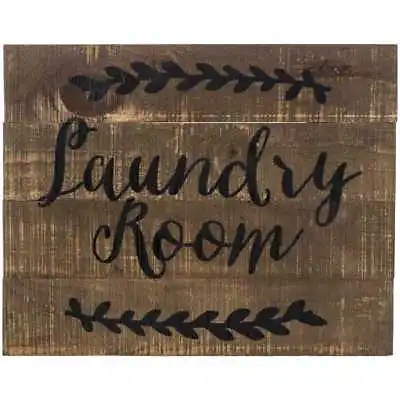 $23.75 • Buy Laundry Room Distressed Wood Wall Decor - 11  X 14 