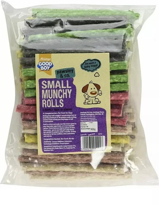 £8.99 • Buy Goodboy Premium Small Munchy Rolls Dog Puppy Treat Stick Chew 100 Rolls