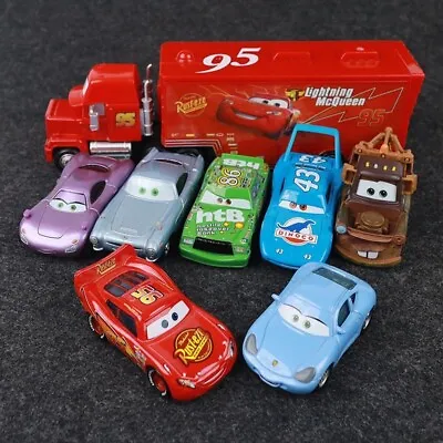 Disney Pixar Cars 8Pcs Classic Style Mcqueen Sally Holley Finn Alloy Model Cars • £5.99