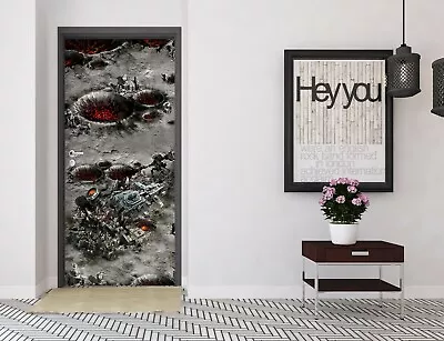£143.47 • Buy 3D Gray Volcano ZHU223 Door Wall Mural Photo Wall Sticker Decal Wall Amy