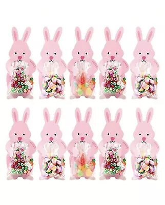 Easter Bunny Sweet Bags X10 Card And Cellophane Pouch Included Rabbit • £2.99