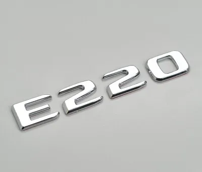 Silver Chrome E220 Car Letter Number Rear Boot Badge Emblem For Mercedes Benz • £11.99