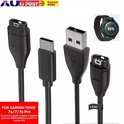 USB Charger Charging Dock Cable For Garmin Fenix 7 6 5 Vivoactive 4 3 Forerunner • $6.99