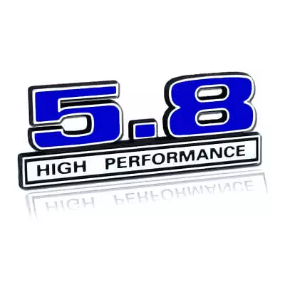 Ford Mustang Blue & Chrome 5.8 5.8L High Performance 3D Stick On Emblem • $12.13