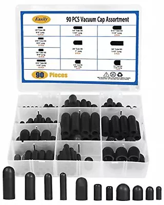 $21.67 • Buy Rubber Vacuum Caps Plug Kit 90 PCS 10 Sizes Assorted Vacuum Plugs Hose End Caps
