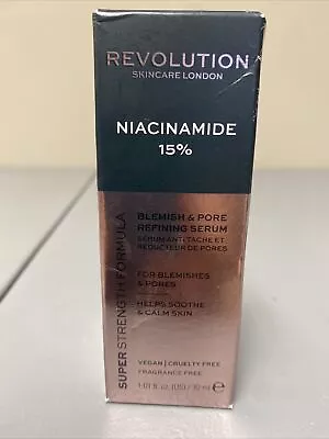 $11.99 • Buy REVOLUTION 15% Niacinamide Blemish Refining & Moisturising Serum 1.01floz NEW