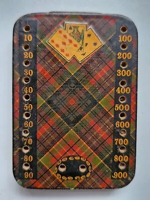 Antique Tartan Ware Mauchline Bezique Score Counter Peg Boared Gc • £39.99