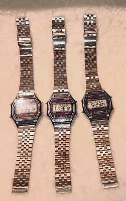 Vintage 3 Frontier 7 Melody Alarm Digital Wrist Watches Retro All For Parts . • $75