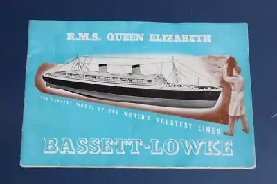 Cunard White Star Line Rms Queen Elizabeth Model Bassett Lowke Rare Booklet 1947 • £100