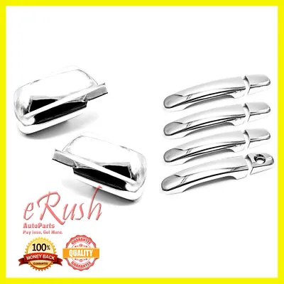 For 2008-2012 Chevy Malibu Chrome Side Mirrors + Door Handle Covers Combo 2011 • $34.99