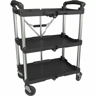 Olympia Tools 85-198-1083 Pack N Roll Folding Service 150lb 3 Shelf Utility Cart • $100