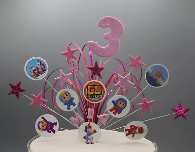 Birthday Cake Topper  Stars On Wires Go Jetters 1st 2nd 3rd 4th 5th 001 • £14.99