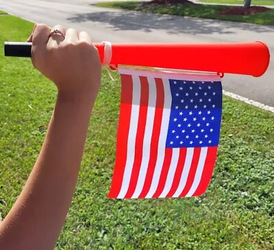 USA America 14  Plastic Vuvuzela Horn With Country Flag • $10.99