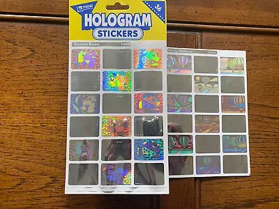 Vintage 48 Trend Hologram Bouncy Bears Stickers Pack Of 36 & 12 Hot Air Balloons • $25.99