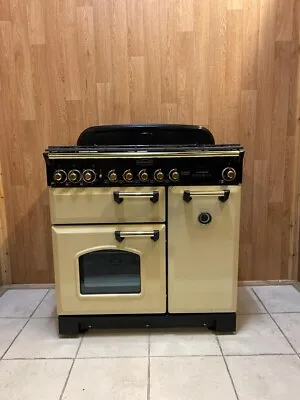 Lpg Rangemaster Classic 90 Deluxe Multifunction Range Cooker In Cream / Brass • £1100