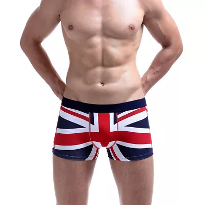 Mens Boxers Short Union Jack Underwear Boyfriend British Flag Underwear Gift • £7.59