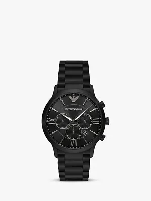 Emporio Armani AR11349 Men's Chronograph Date Bracelet Strap Watch Black New • £230
