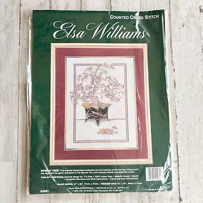 Elsa Williams Cross Stitch Kit # 02061 Bonsai Tree Embroidery 12x16” • $19.95