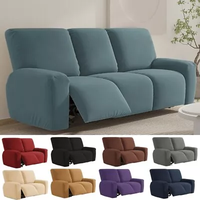 Microfiber Stretch Sectional Recliner Cover Slipcovers Couch Covers Protector • $66.11