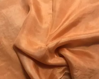 $11.99 • Buy Hand Dyed ORANGE SHERBET China Silk HABOTAI Fabric