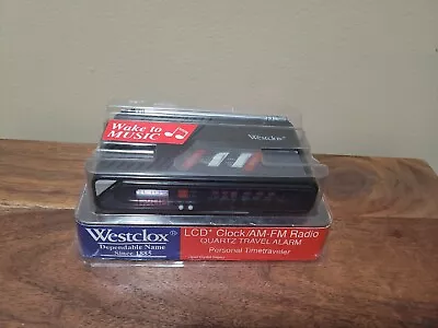 Vintage Westclox LCD Quartz Travel Alarm - AM/FM Camping Alarm Clock - New  • $33.95