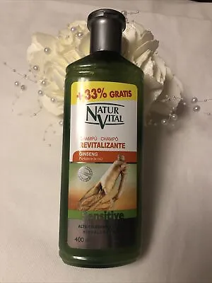£12.99 • Buy Natur Vital Ginseng Shampoo Sensitive 400 Ml  New