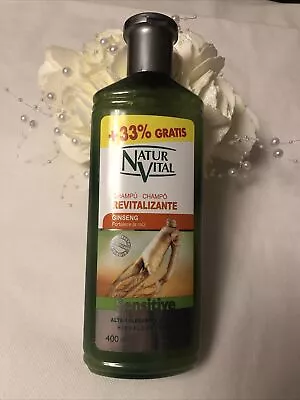 £12.99 • Buy Natur Vital Ginseng Shampoo Sensitive 400 Ml  New