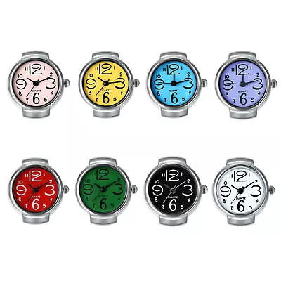 Men Women's Ring Watch Quartz Dial Elastic Band Adjustable Creative Finger Watch • $8.99