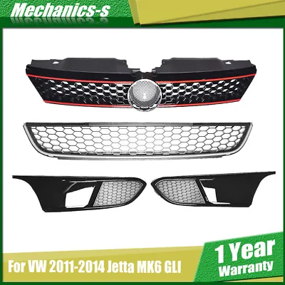 Front Grille Bumper Grill Fit For 2011-2014 VW Jetta MK6 GLI Style W/ Bezel • $104.52