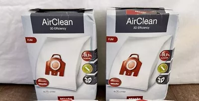 Miele FJM Vacuum Bags Lot Of 2 3D AirClean 8 Dust Bags And 4 Filters • £24.69