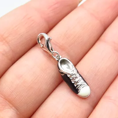 925 Sterling Silver Vintage S.Oliver Colorful Enamel Boot Shoe Charm Pendant • $24.99