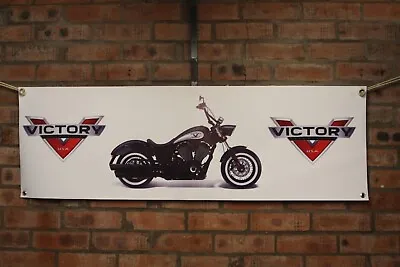 Victory Motorcycle High Ball Large Pvc Garage Work Shop Banner • $25