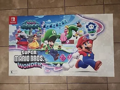 Super Mario Wonder Promotional Display Advertisement Nintendo Switch 48x28 • $129.99