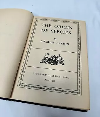 Antique Book  Origin Of The Species  Charles Darwin Vintage • $5