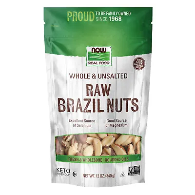 NOW FOODS Brazil Nuts Raw Whole & Unsalted - 12 Oz. • $16.23