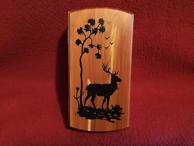 Vtg. Cedar Deer Design Trinket Box Crater Lake Oregon Souvenir Approx. 6 X3 X2  • $21