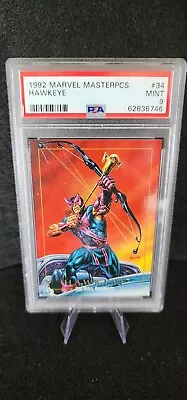 1992 Marvel Masterpieces #34 Hawkeye PSA 9 MINT • $20