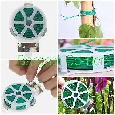 Garden Plant Bag Cables Twine Twist Cable Tie Coated Wire Reusable Flexible Ties • £3.48