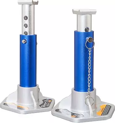 TCE 3 Ton (6000 LBs) Capacity Aluminum Jack Stands 2 Pack Blue/Silver • $77.90