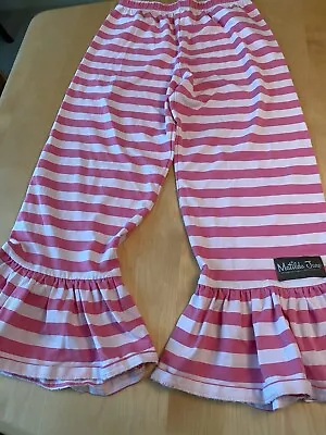 Matilda Jane Stripe Ruffle Lounge Pants Girls Sz 8 • $15.19