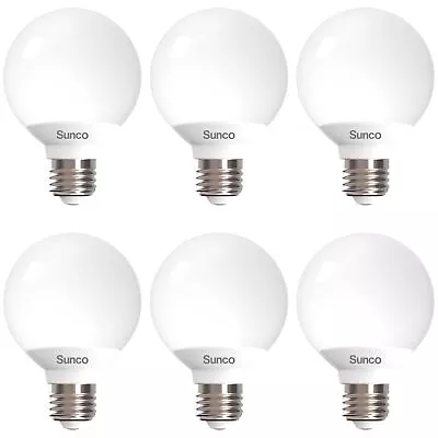 Vanity Globe Light Bulbs G25 LED For Bathroom Mirror 40W Equivalent 6W 3000K ... • $27.12