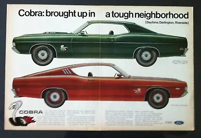 1969 Ford 428 Cobra Snake Jet Ram Air Torino Talladega*1968 Ad *Original*print • $12.99