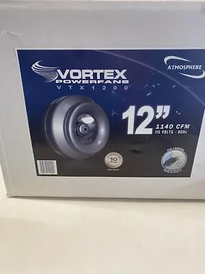 Vortex Powerfan Inline Duct Fan Blower Ventilation Exhaust HVAC Steel 12 Inch • $300