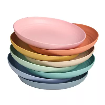 8 X Dinner Plates Unbreakable Microwave & Dishwasher Safe Salad Plates Set 7.9  • £18.99